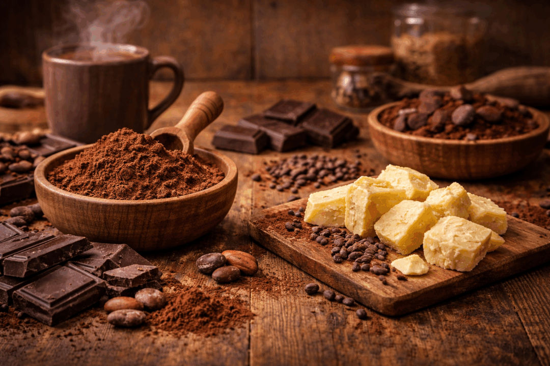 מדריך הקקאו חמאת קקאו פולי קקאו קקאו נא אורגני הולנדי